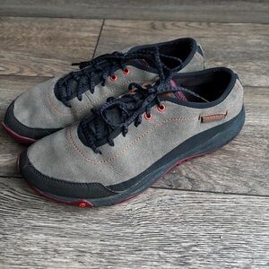 Womens Merrell All Out Burst Gray Leather Hiking Casual Shoe Sneaker Sz 9 J68828